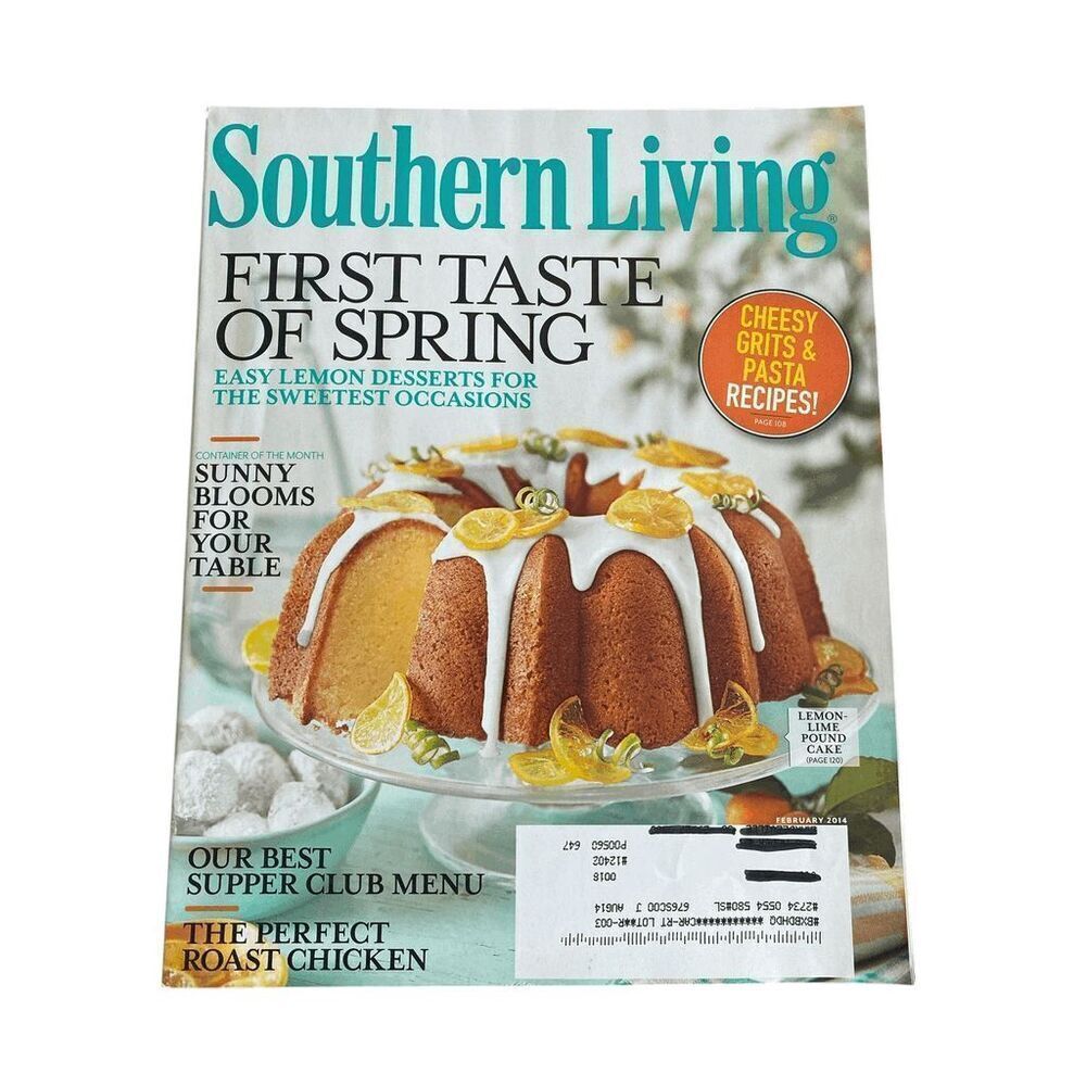 Southern Living Magazine Feb 2014 First Taste of Spring Recipes